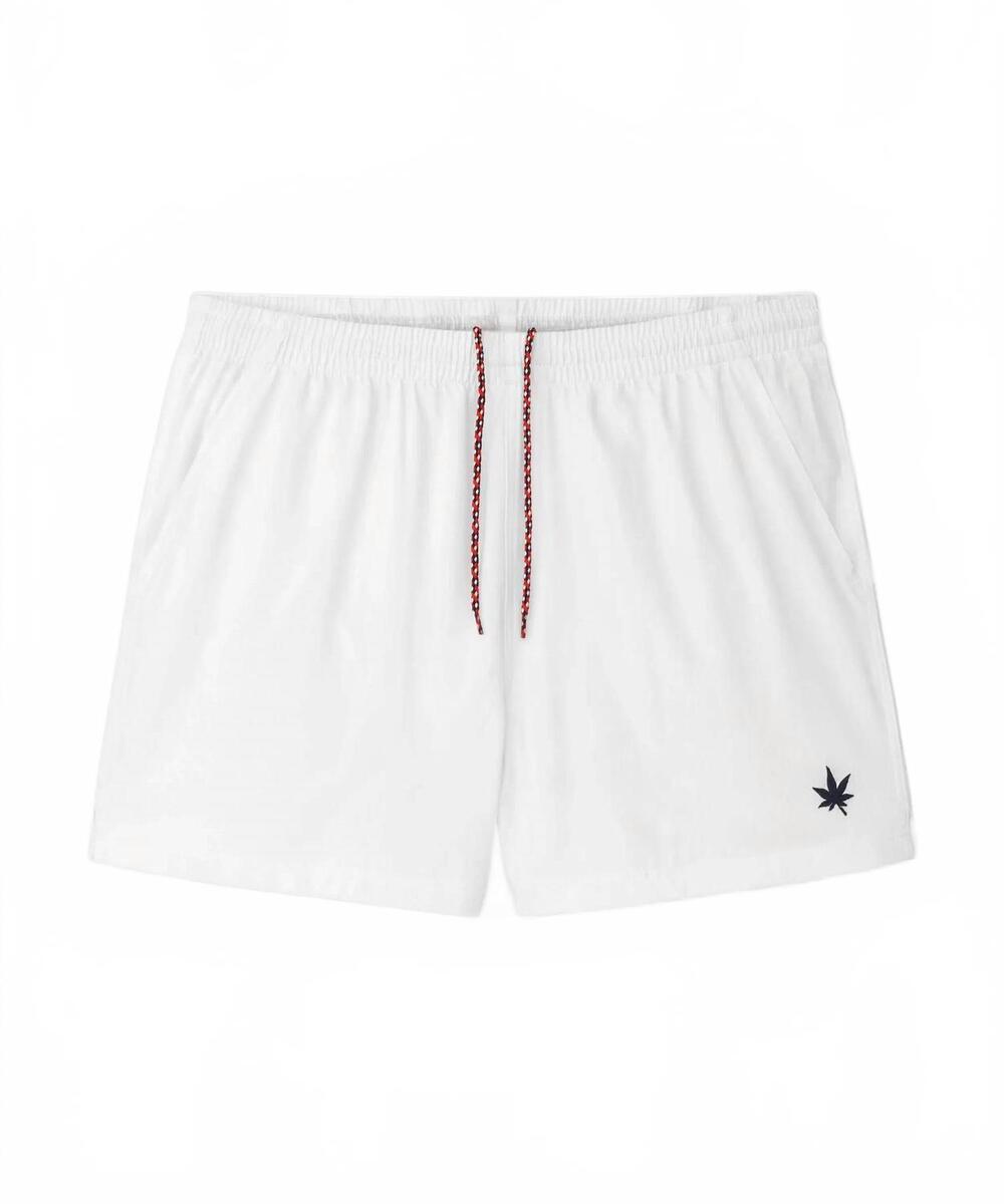 NEW BOAST men's match short in white navy leaf